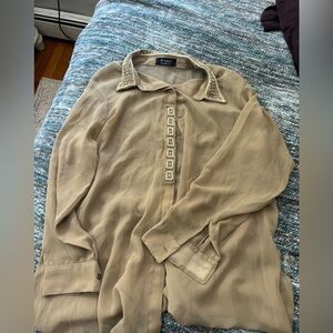 Tan Button Down